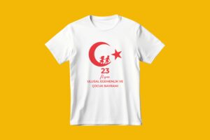 Ay Yıldız Temalı 23 Nisan Baskılı Tişört