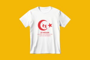 Ay Yıldız Temalı 23 Nisan Baskılı Tişört