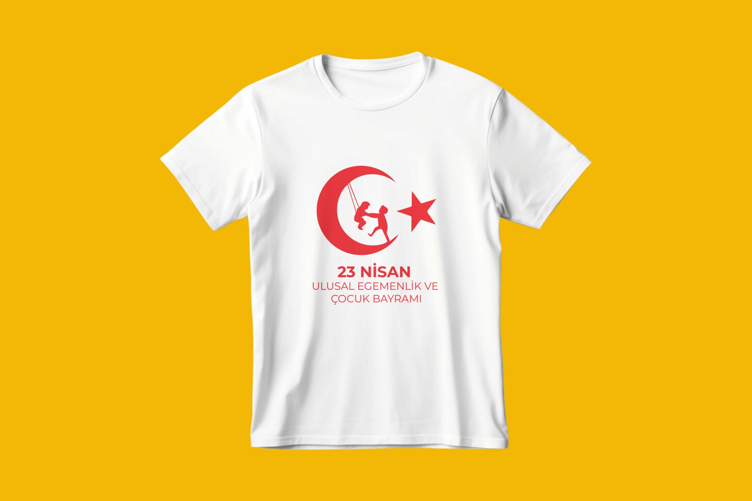 Ay Yıldız Temalı 23 Nisan Baskılı Tişört