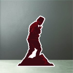 18 Mart Çanakkale Atatürk Silüet Maketi - Ayaklı