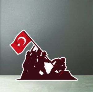 18 Mart Yazılı Çanakkale Maketi - Ayaklı