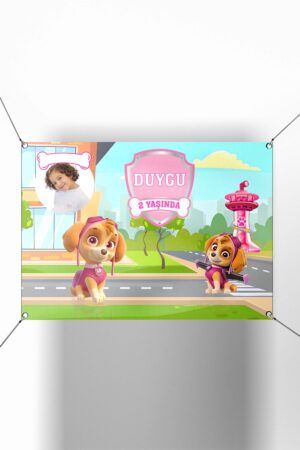 Paw Patrol Skye Temalı Doğum Günü Afişi