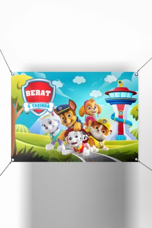 Paw Patrol Köpekleri Temalı Doğum Günü Afişi