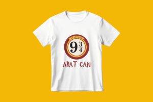 Harry Potter Konsept 9/3 Çeyrek Kişiye Özel Baskılı Tişört