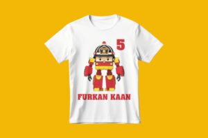 Robocar Roy Karakter Kişiye Özel Baskılı Tişört