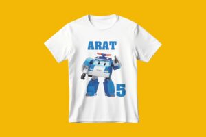 Robocar Poli Karakter Kişiye Özel Baskılı Tişört