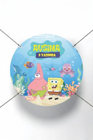 Deniz Canlıları Temalı Yuvarlak Doğum Günü Afişi