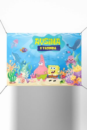 Deniz Hayvanları Temalı Kişiye Özel Branda - Afiş