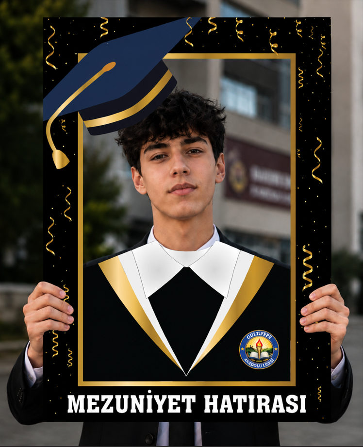 Mezuniyet Hatırası Yazılı Fotoğraf Çektirme Panosu