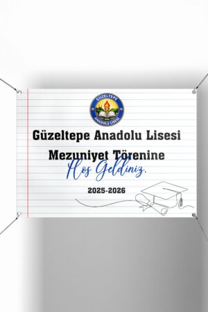 Mezuniyet Törenine Hoşgeldiniz Yazılı Afiş - Branda