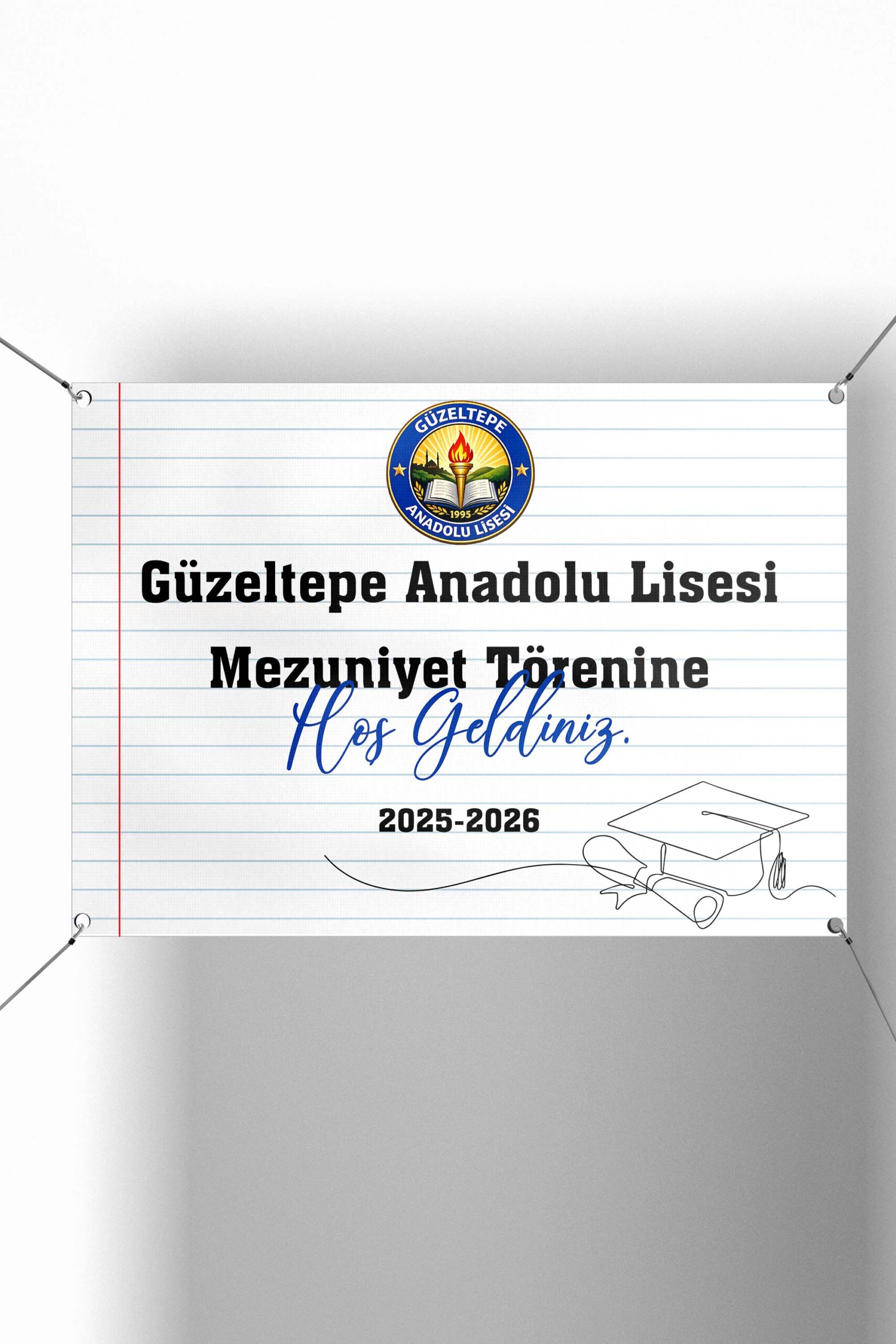 Mezuniyet Törenine Hoşgeldiniz Yazılı Afiş - Branda