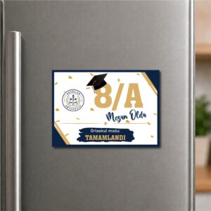 Mezuniyet Anı Hediyelik Fotoblok Magnet – Süslemeli