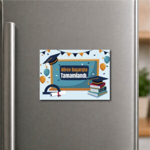 Mezuniyet Hatırası Hediyelik Fotoblok Magnet – Süslemeli