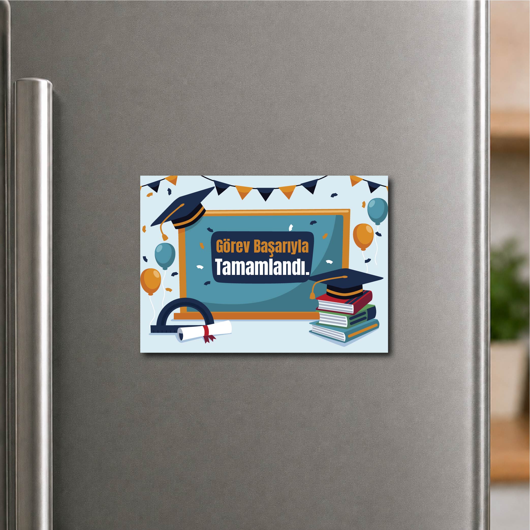 Mezuniyet Hatırası Hediyelik Fotoblok Magnet – Süslemeli