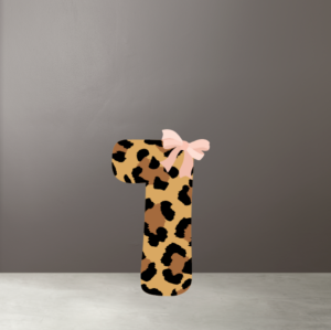Leopar Temalı Rakam Maketi - Ayaklı