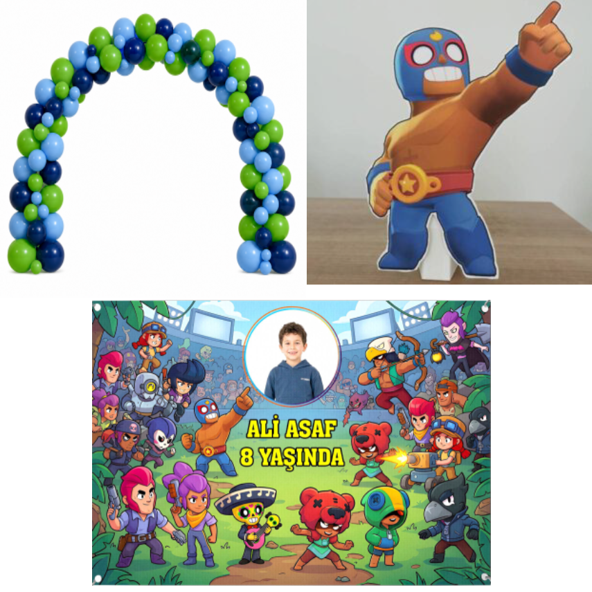 Brawl Stars Konsept Mini Butik Set - Zincir Balonlu