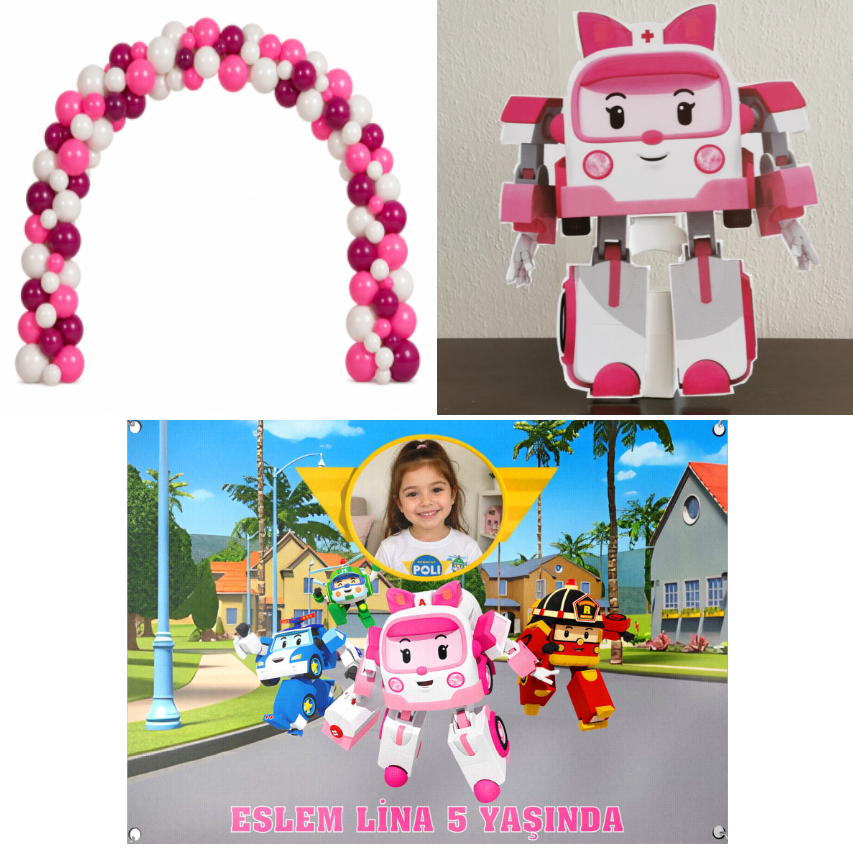 Robocar Amber Konsept Mini Butik Set - Zincir Balonlu
