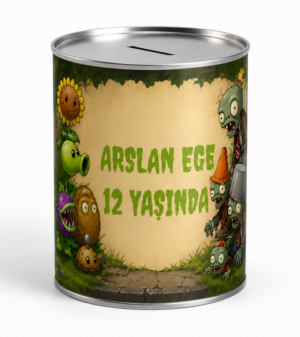 Plants Zombie Karakterli Kişiye Özel Hediyelik Kumbara
