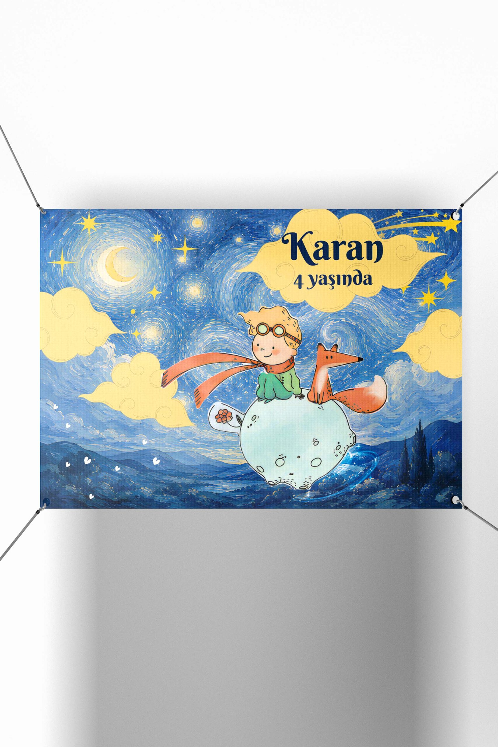 Küçük Prens Konsept Dikdörtgen Parti Afişi