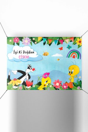 Looney Tunes Konsept Tweety Dikdörtgen Parti Afişi