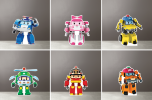 Robocar Karakterleri Parti Maket Seti – Ayaklı