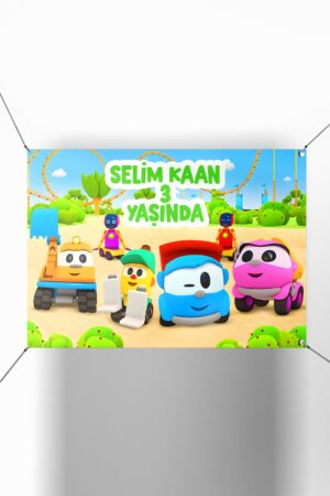 Kamyon Leo Konsept Doğum Günü Dikdörtgen Afişi