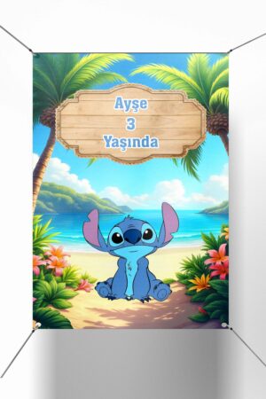 Stitch Konsept Dikdörtgen Parti Afişi
